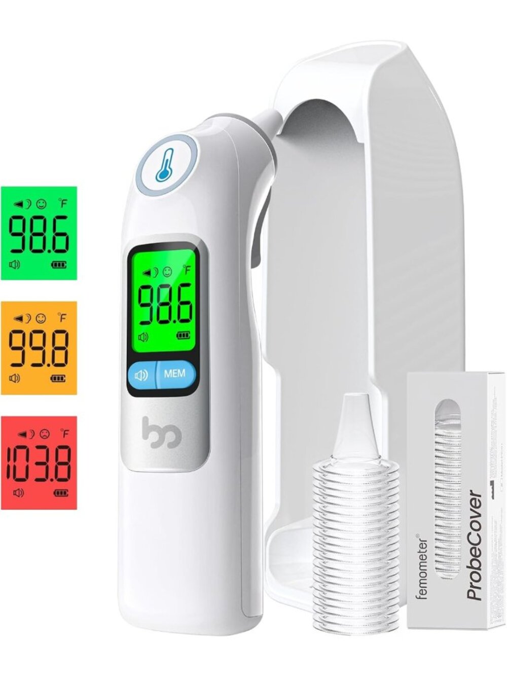 Highly Accurate Infrared Ear Thermometer for Adults & Kids, 1s Read, Fever Alarm